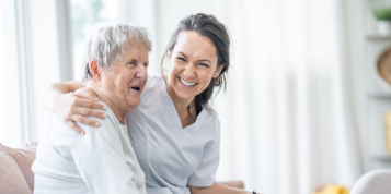 Caregiver providing companion care to a senior in Orange County, CA