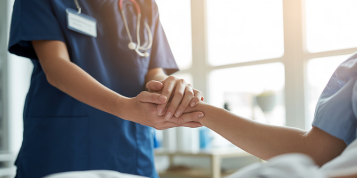 Caregiver supporting post-hospital recovery at home in Orange County, CA
