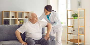 Caregiver providing 24/7 home care coverage in Orange County, CA